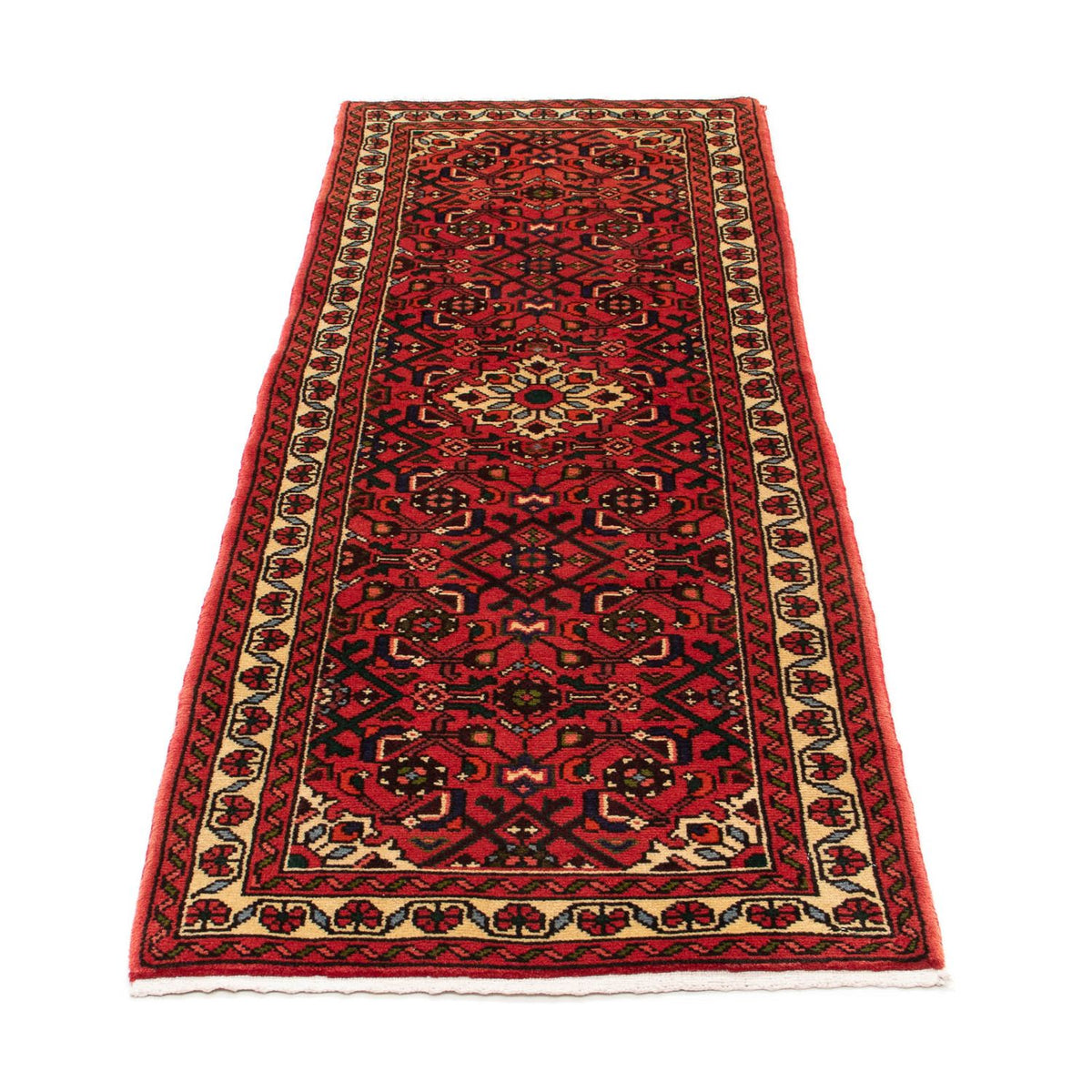 Tapis de couloir Tapis persan - Nomadic - 195 x 70 cm - rouge foncé