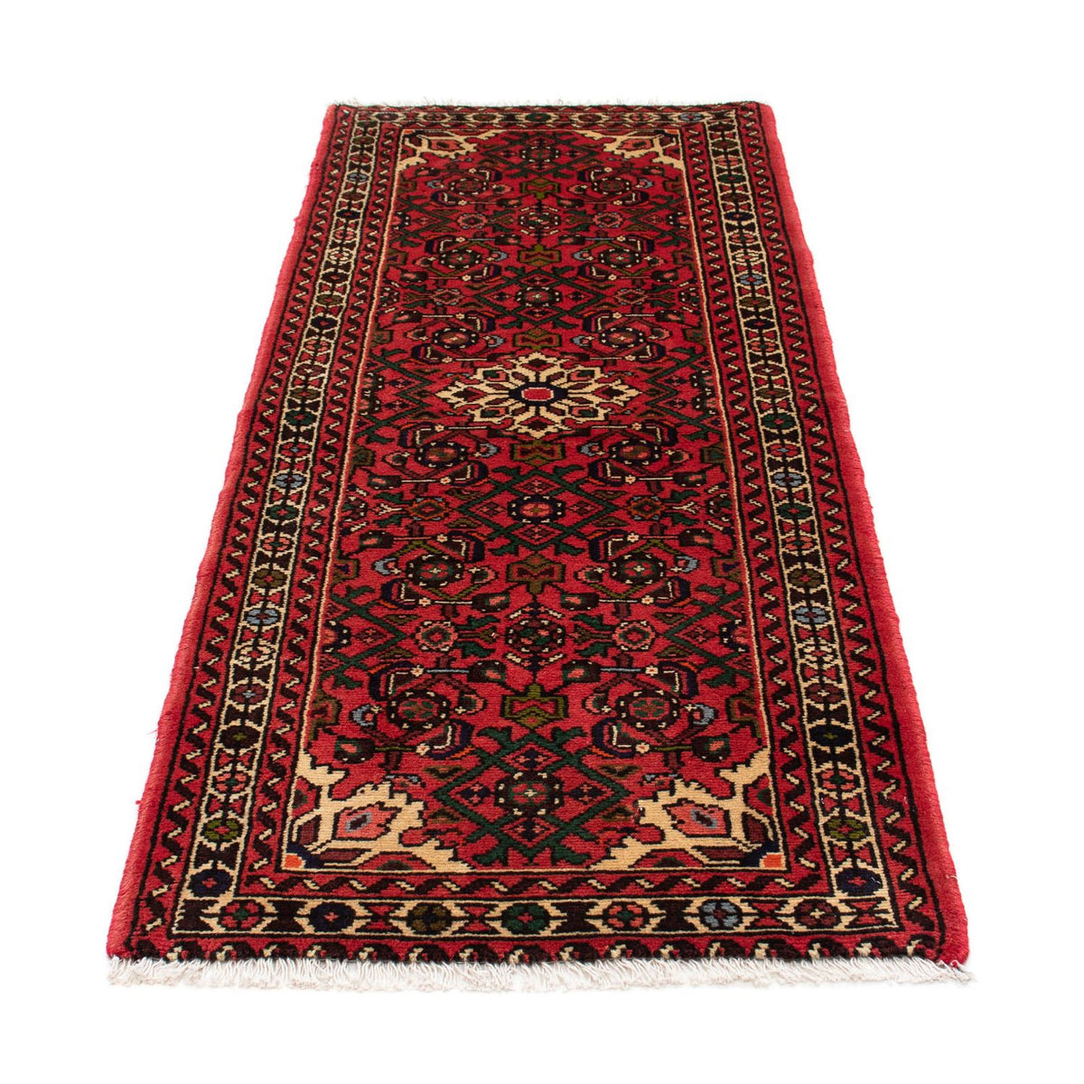 Tapis de couloir Tapis persan - Nomadic - 192 x 73 cm - rouge foncé