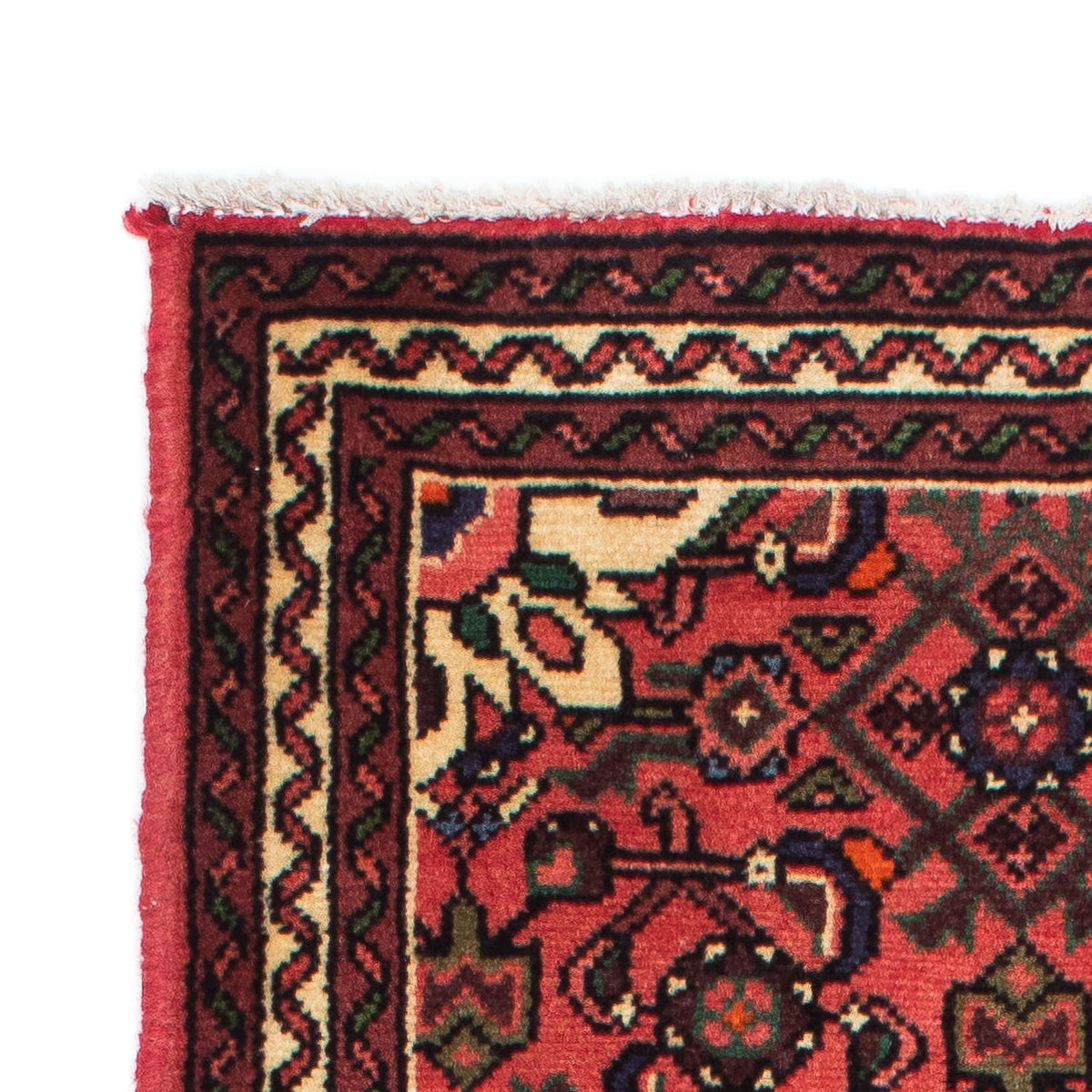Tapis de couloir Tapis persan - Nomadic - 200 x 70 cm - rouge foncé