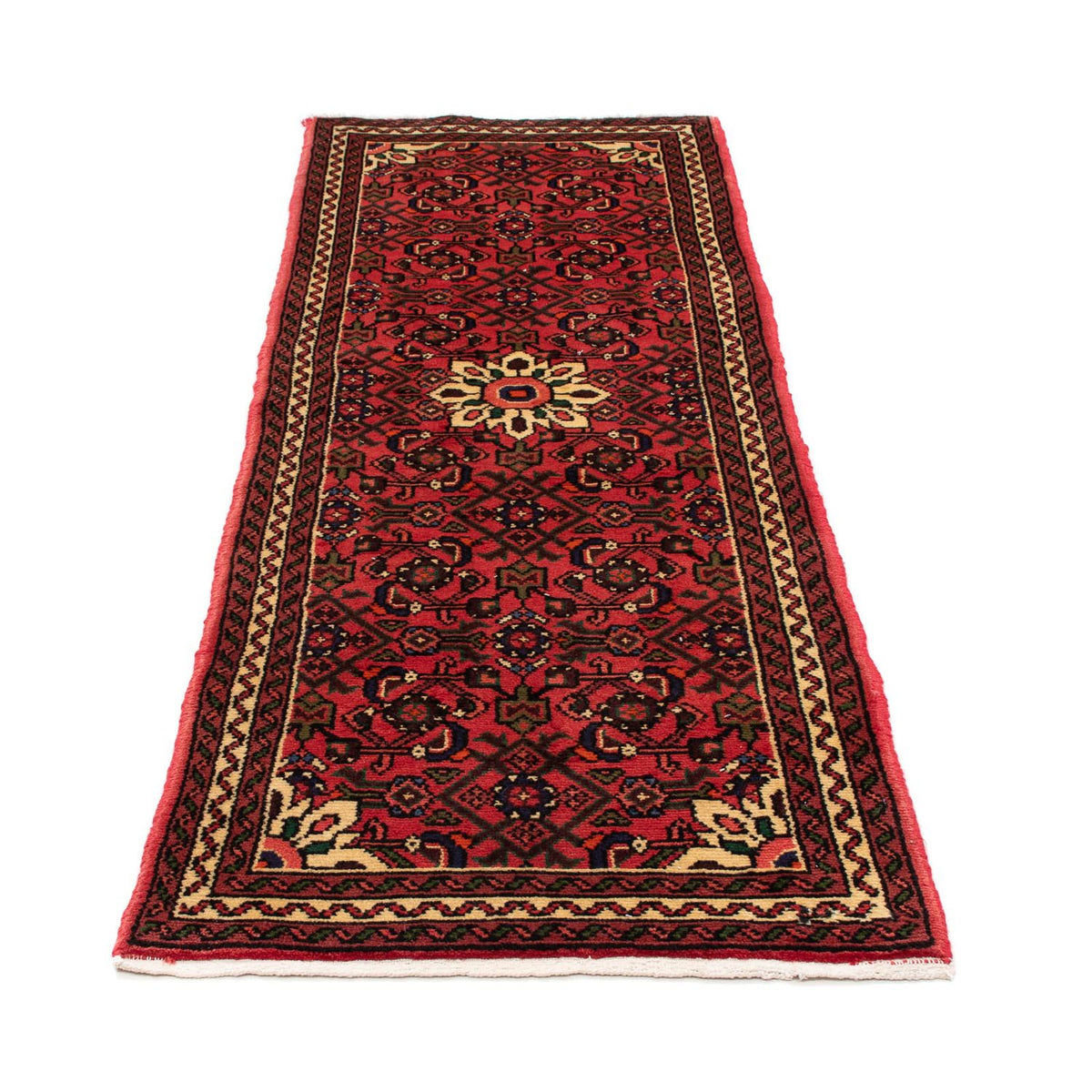 Tapis de couloir Tapis persan - Nomadic - 200 x 70 cm - rouge foncé