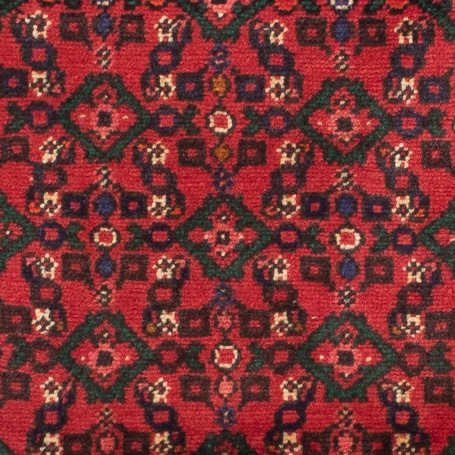 Tapis de couloir Tapis persan - Nomadic - 195 x 68 cm - rouge foncé