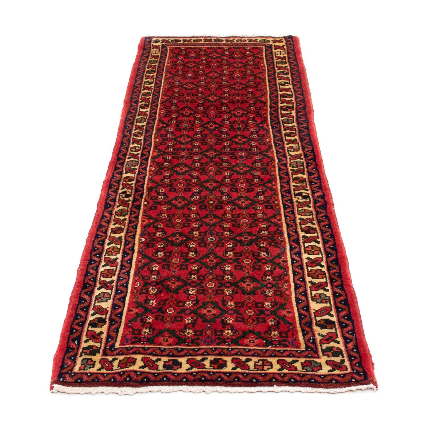 Tapis de couloir Tapis persan - Nomadic - 195 x 68 cm - rouge foncé