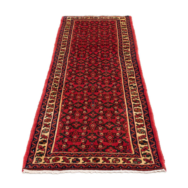 Tapis de couloir Tapis persan - Nomadic - 195 x 68 cm - rouge foncé
