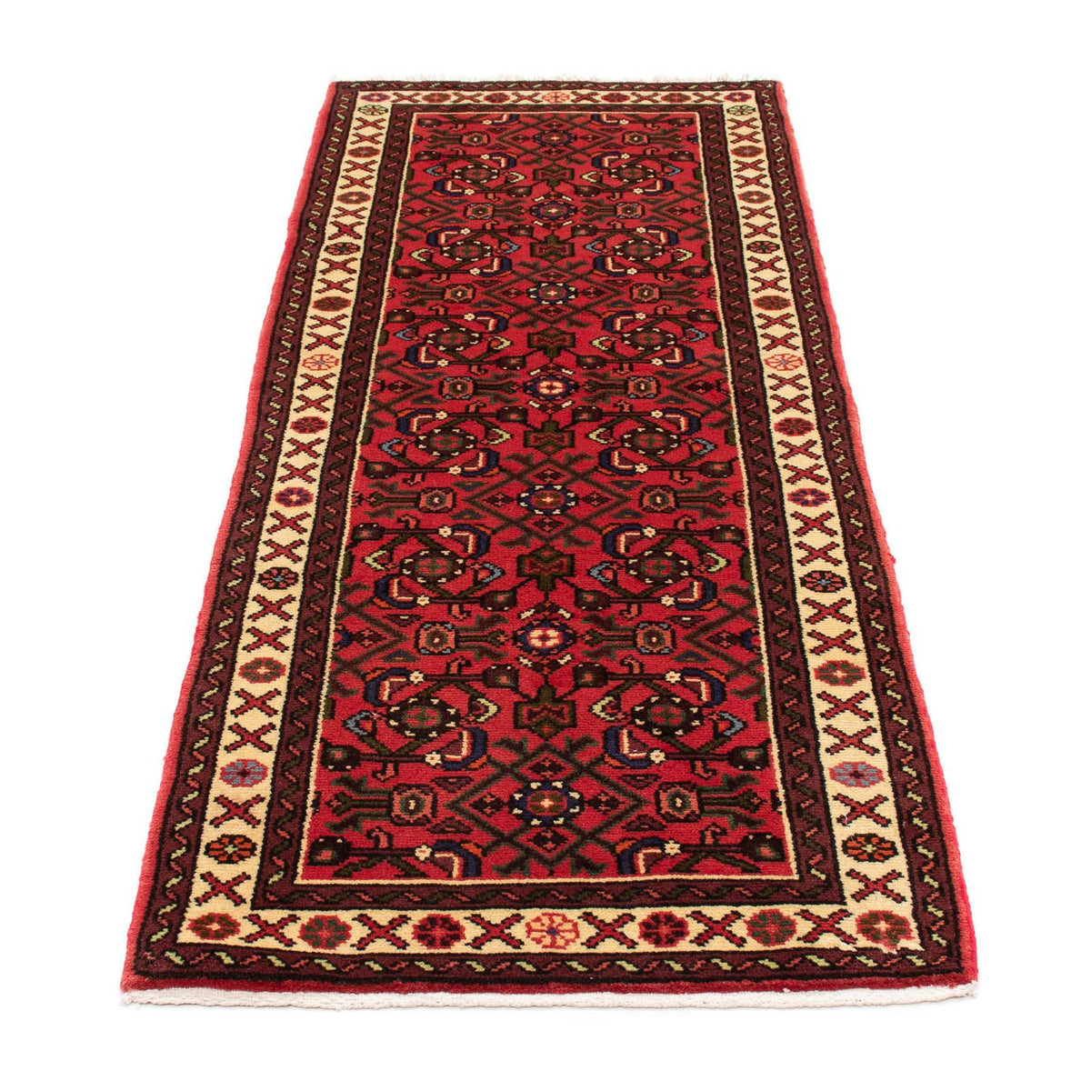 Tapis de couloir Tapis persan - Nomadic - 190 x 68 cm - rouge foncé