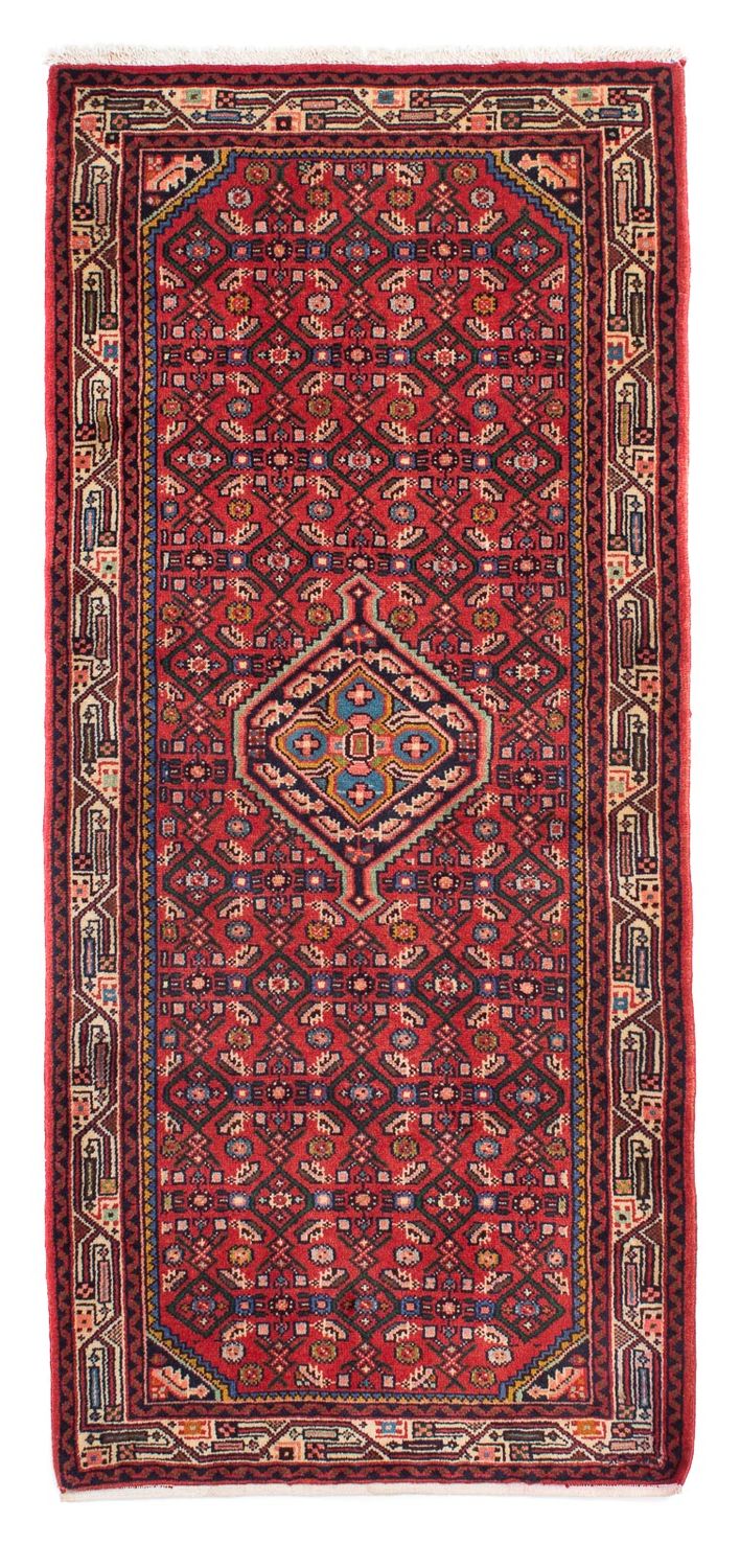 Tapis de couloir Tapis persan - Nomadic - 195 x 85 cm - rouge foncé