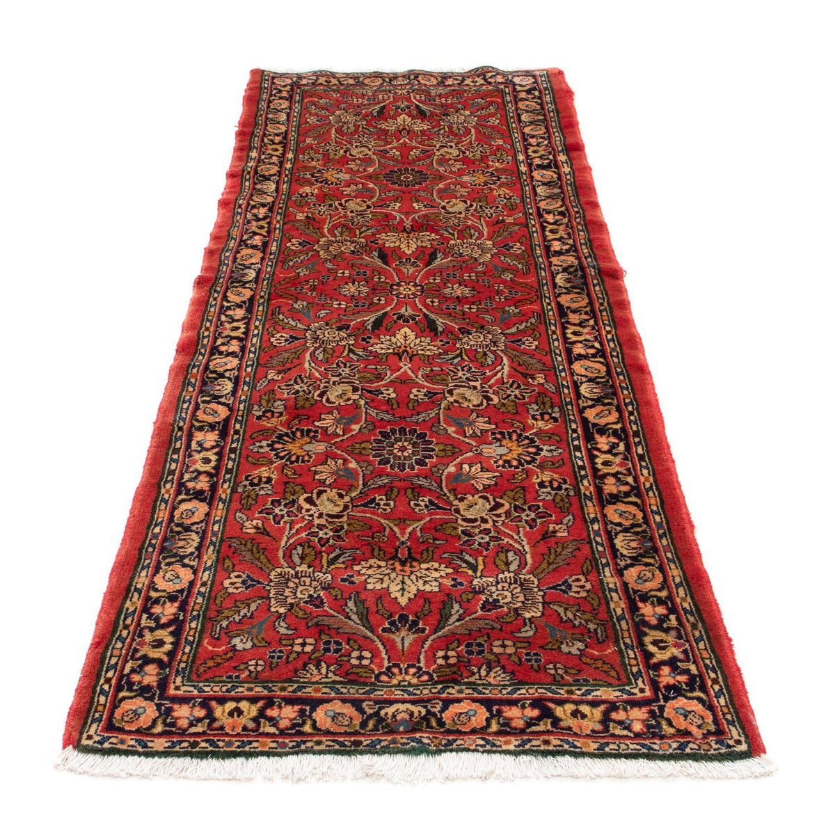 Tapis de couloir Tapis persan - Nomadic - 220 x 80 cm - rouge foncé
