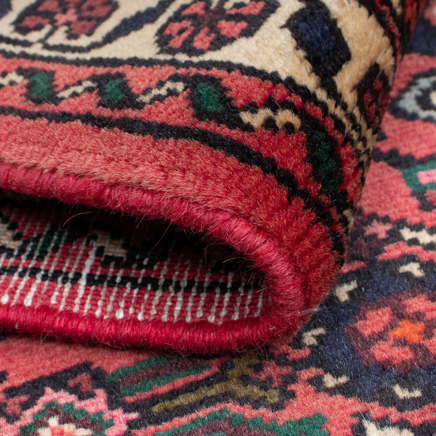 Tapis de couloir Tapis persan - Nomadic - 200 x 75 cm - rouge foncé