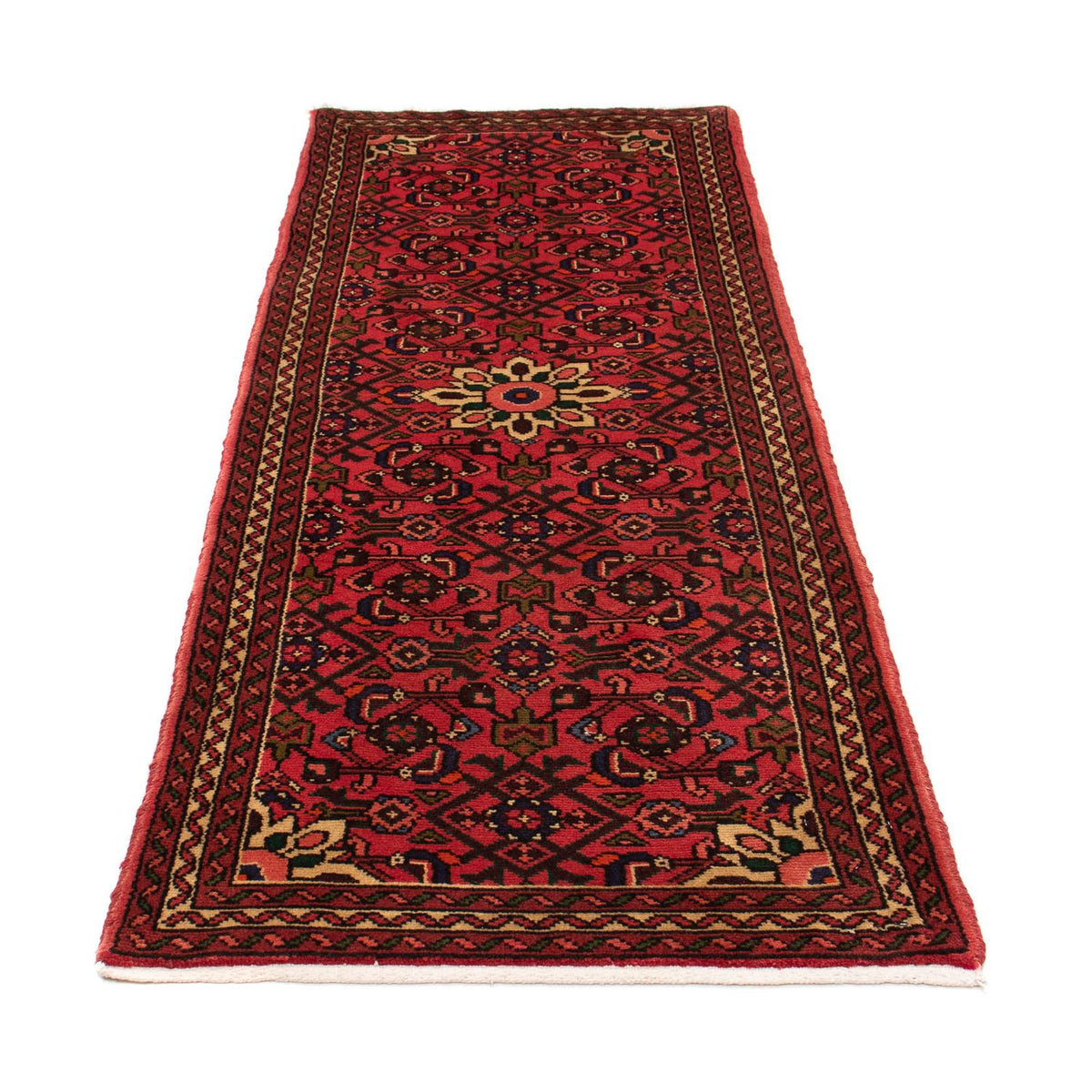 Tapis de couloir Tapis persan - Nomadic - 200 x 72 cm - rouge foncé