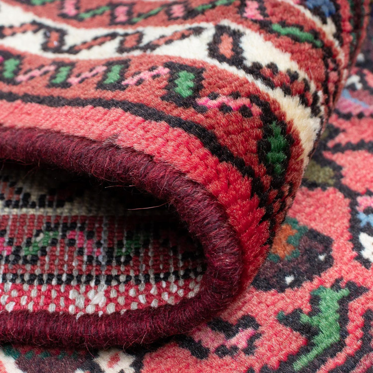 Tapis de couloir Tapis persan - Nomadic - 188 x 65 cm - rouge foncé