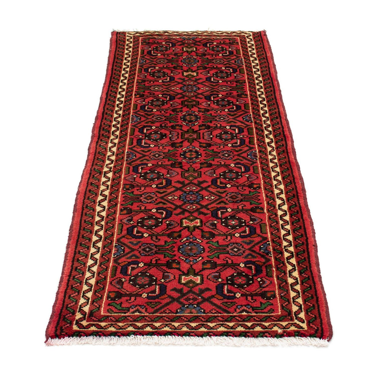 Tapis de couloir Tapis persan - Nomadic - 188 x 65 cm - rouge foncé