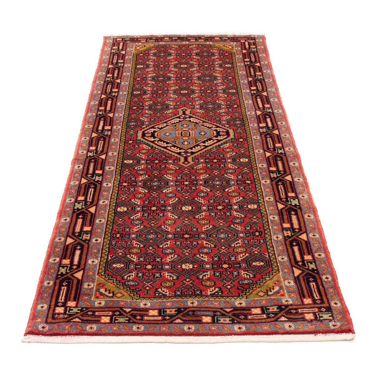 Tapis de couloir Tapis persan - Nomadic - 196 x 80 cm - marron