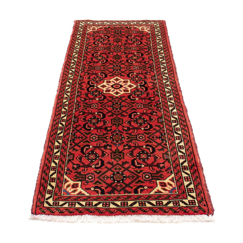 Tapis de couloir Tapis persan - Nomadic - 196 x 68 cm - rouge foncé