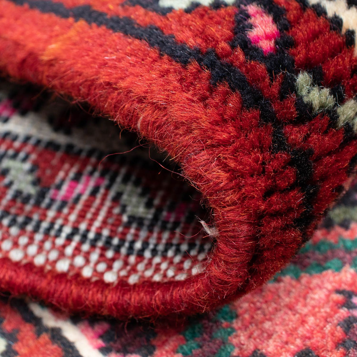 Tapis de couloir Tapis persan - Nomadic - 204 x 75 cm - rouge foncé