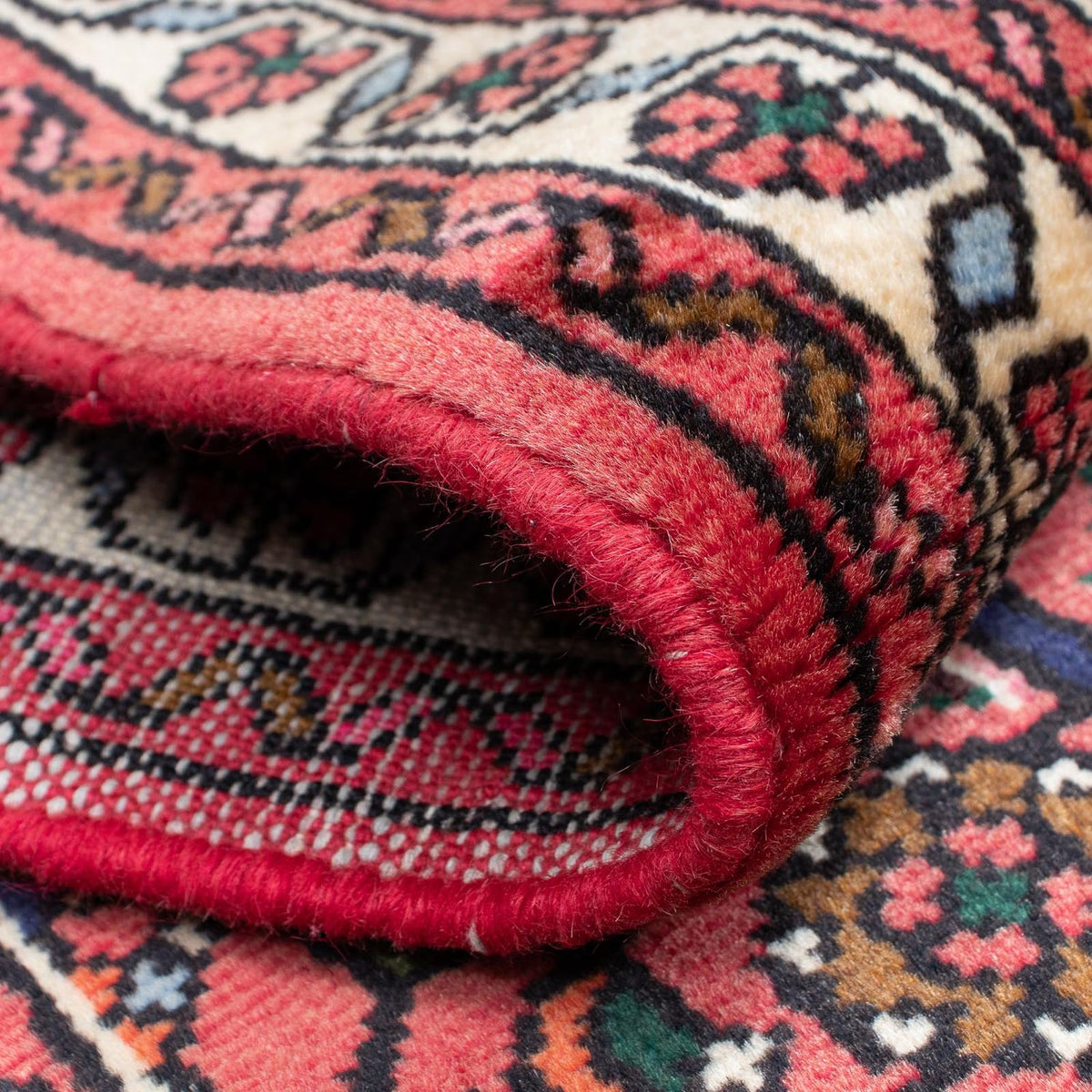 Tapis de couloir Tapis persan - Nomadic - 200 x 70 cm - rouge foncé