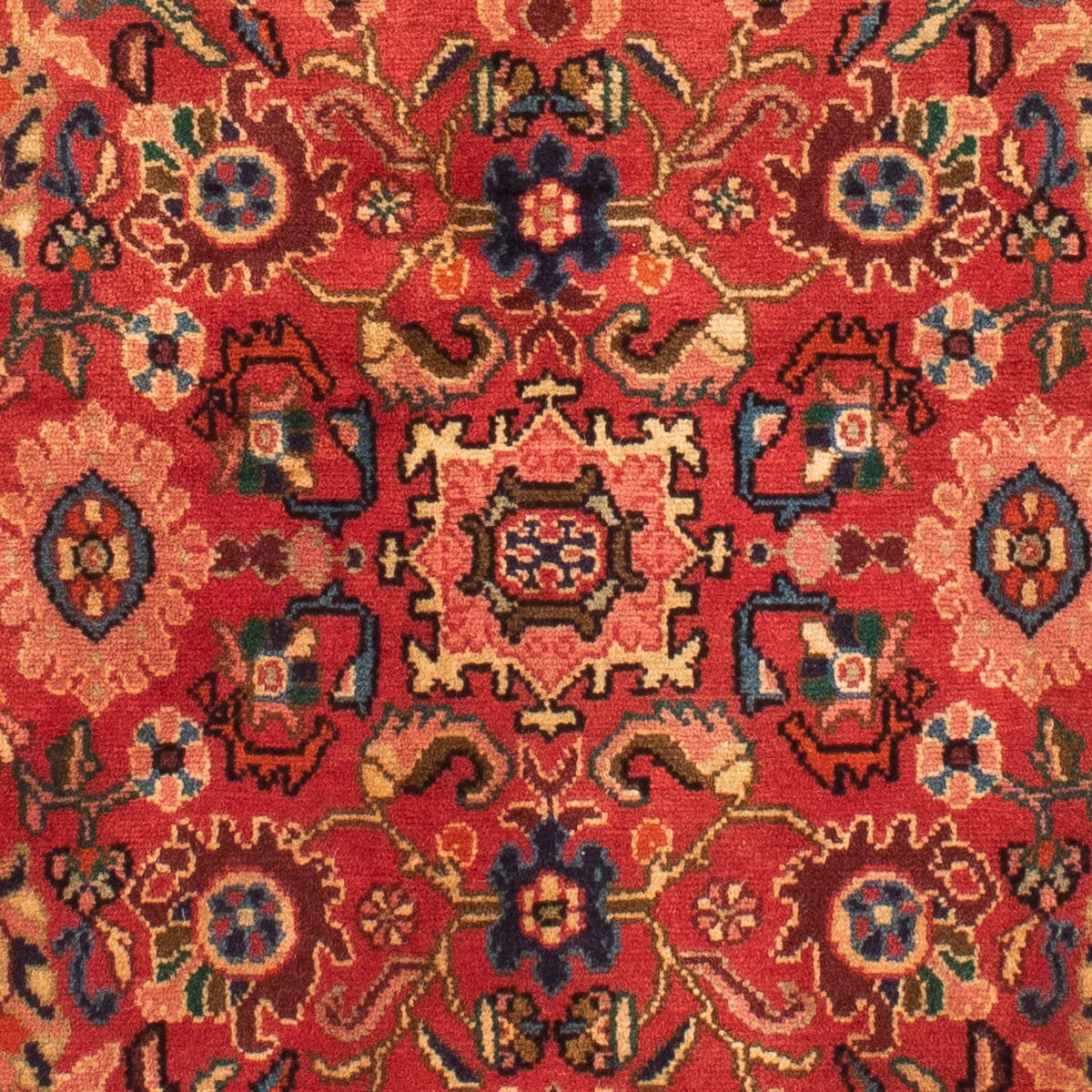 Tapis persan - Nomadic - 143 x 110 cm - rouge foncé