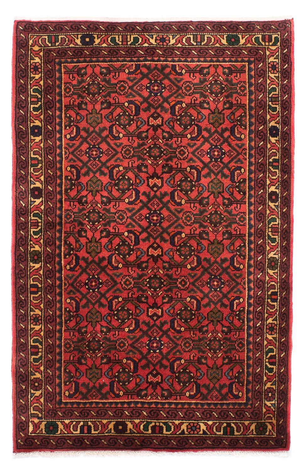 Tapis persan - Nomadic - 160 x 115 cm - rouge foncé