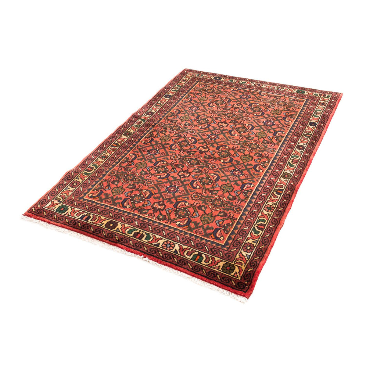 Tapis persan - Nomadic - 160 x 115 cm - rouge foncé
