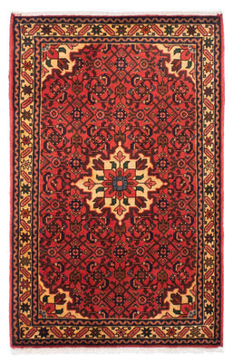Tapis persan - Nomadic - 156 x 106 cm - rouge foncé