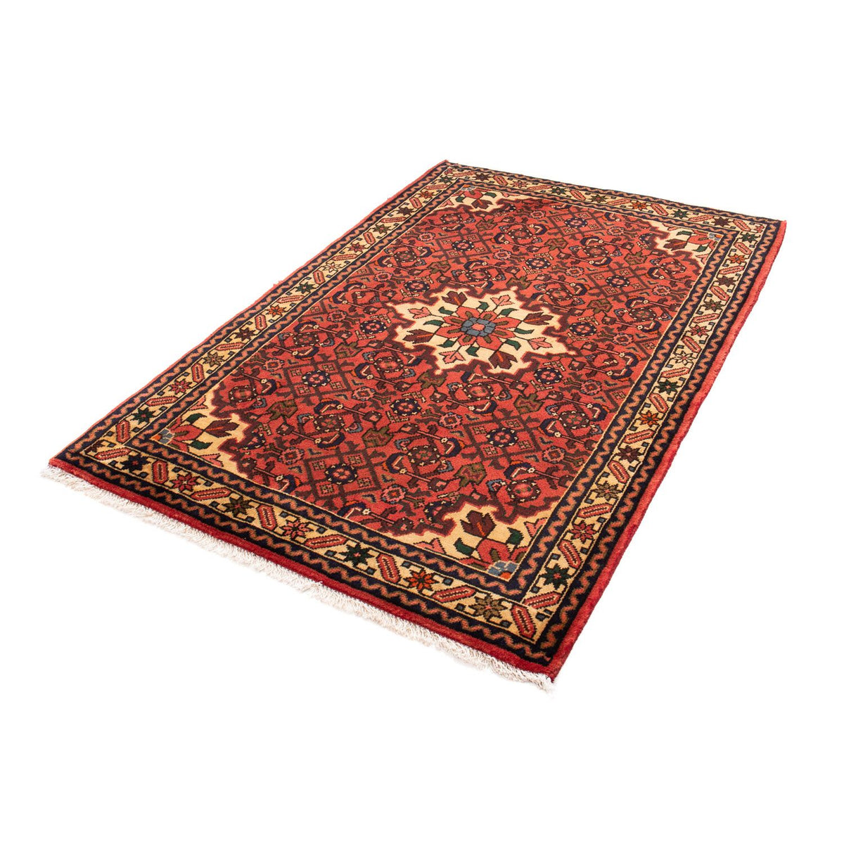 Tapis persan - Nomadic - 156 x 106 cm - rouge foncé
