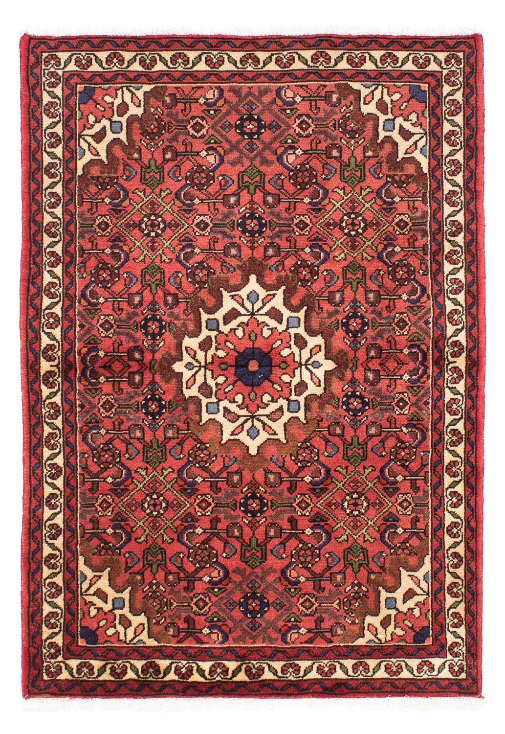 Tapis persan - Nomadic - 150 x 103 cm - rouge foncé