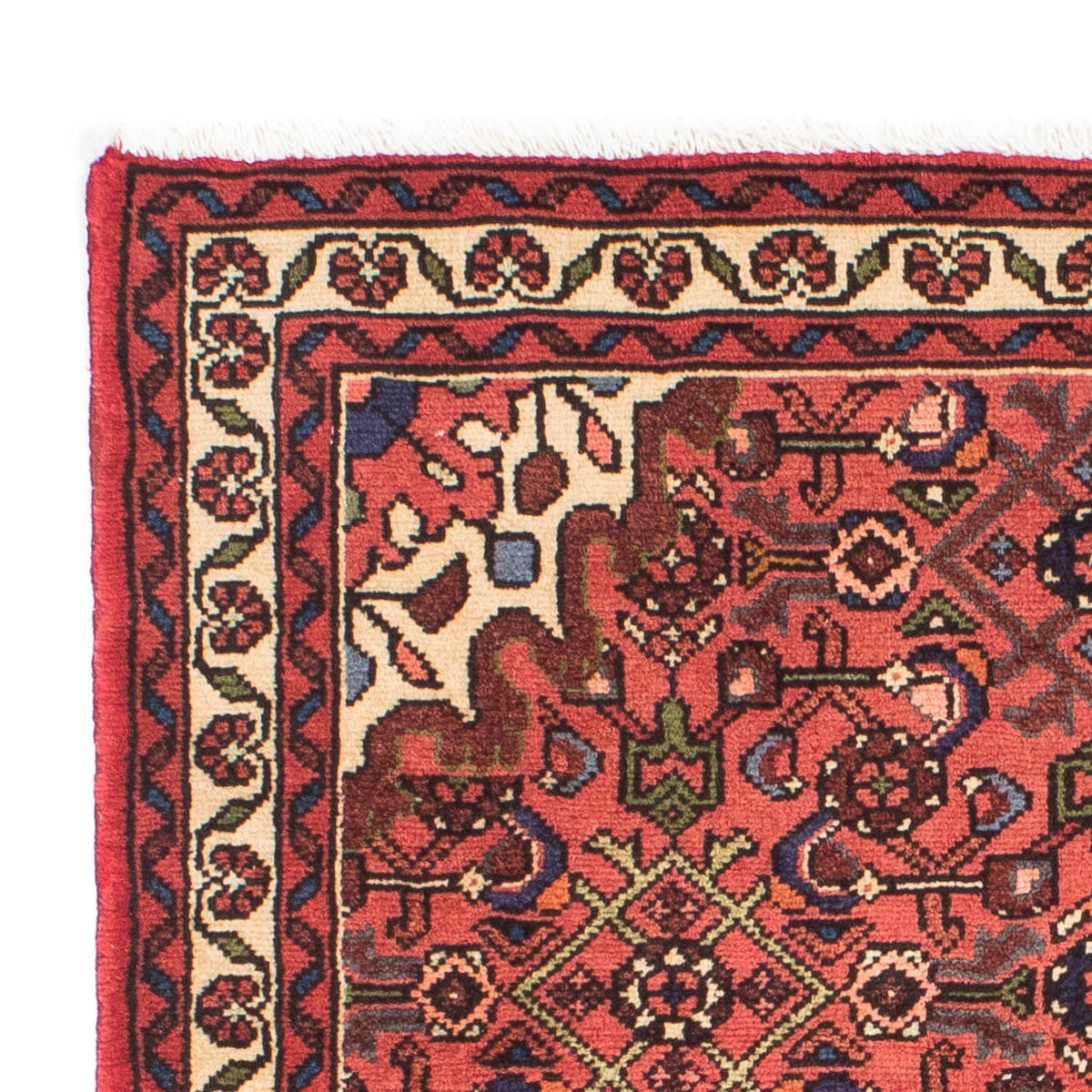 Tapis persan - Nomadic - 150 x 103 cm - rouge foncé