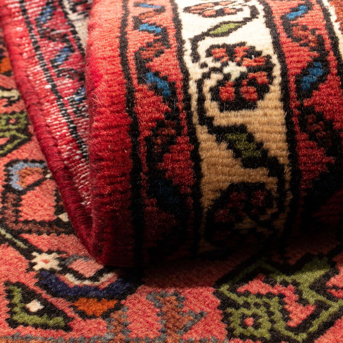 Tapis persan - Nomadic - 150 x 103 cm - rouge foncé