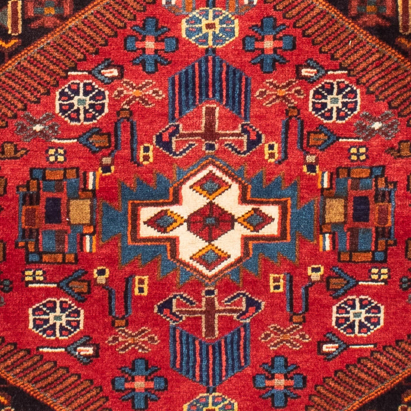 Tapis persan - Nomadic - 150 x 116 cm - rouge foncé