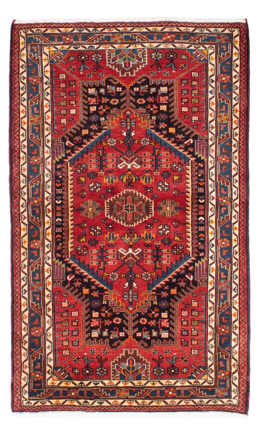 Tapis persan - Nomadic - 172 x 110 cm - rouge foncé