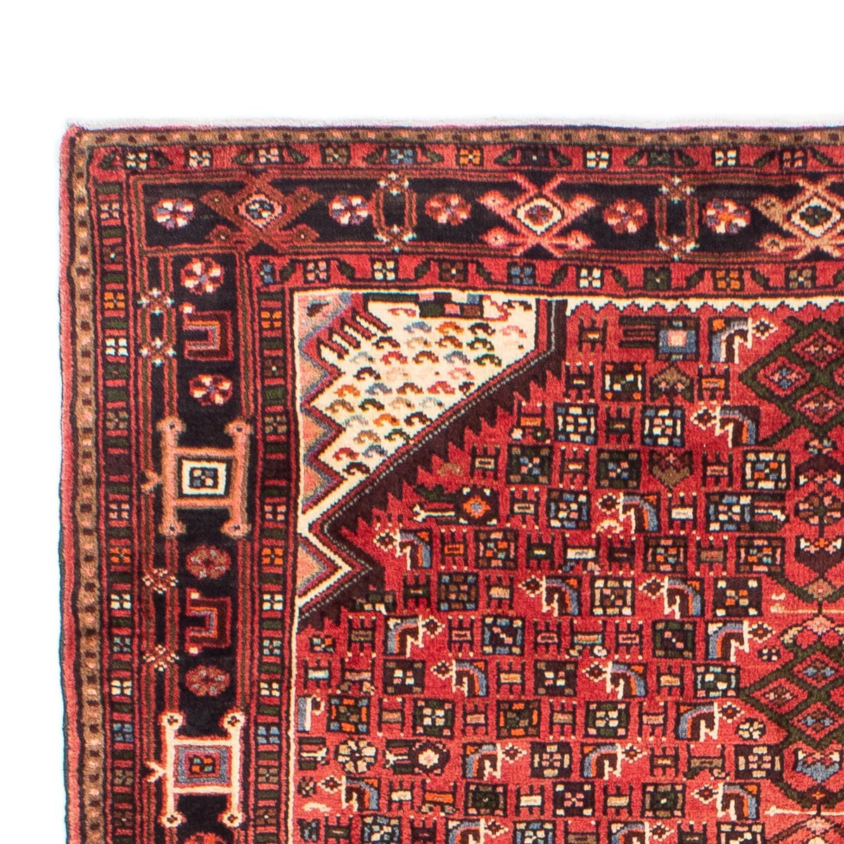 Tapis persan - Nomadic - 225 x 145 cm - rouge foncé