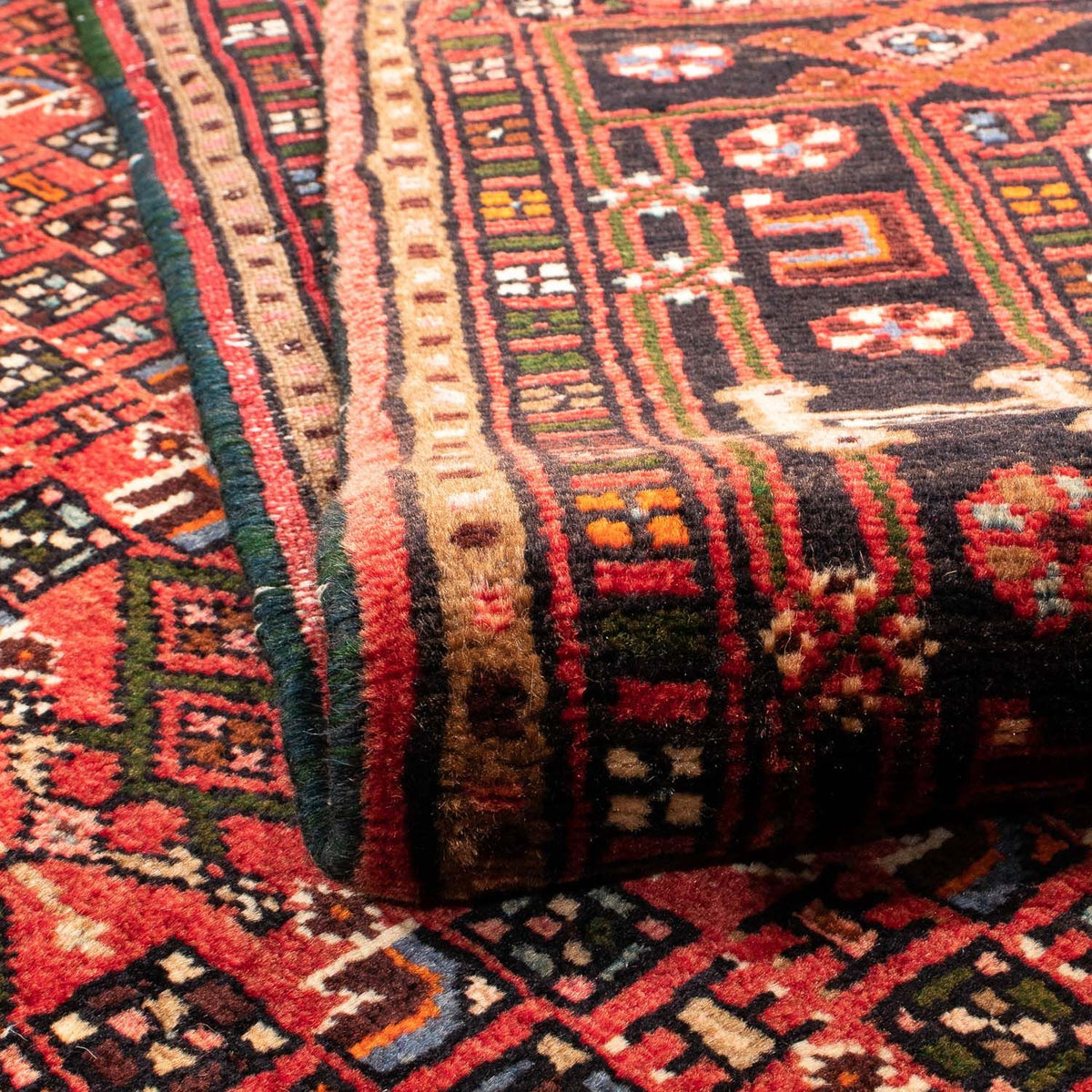 Tapis persan - Nomadic - 225 x 145 cm - rouge foncé