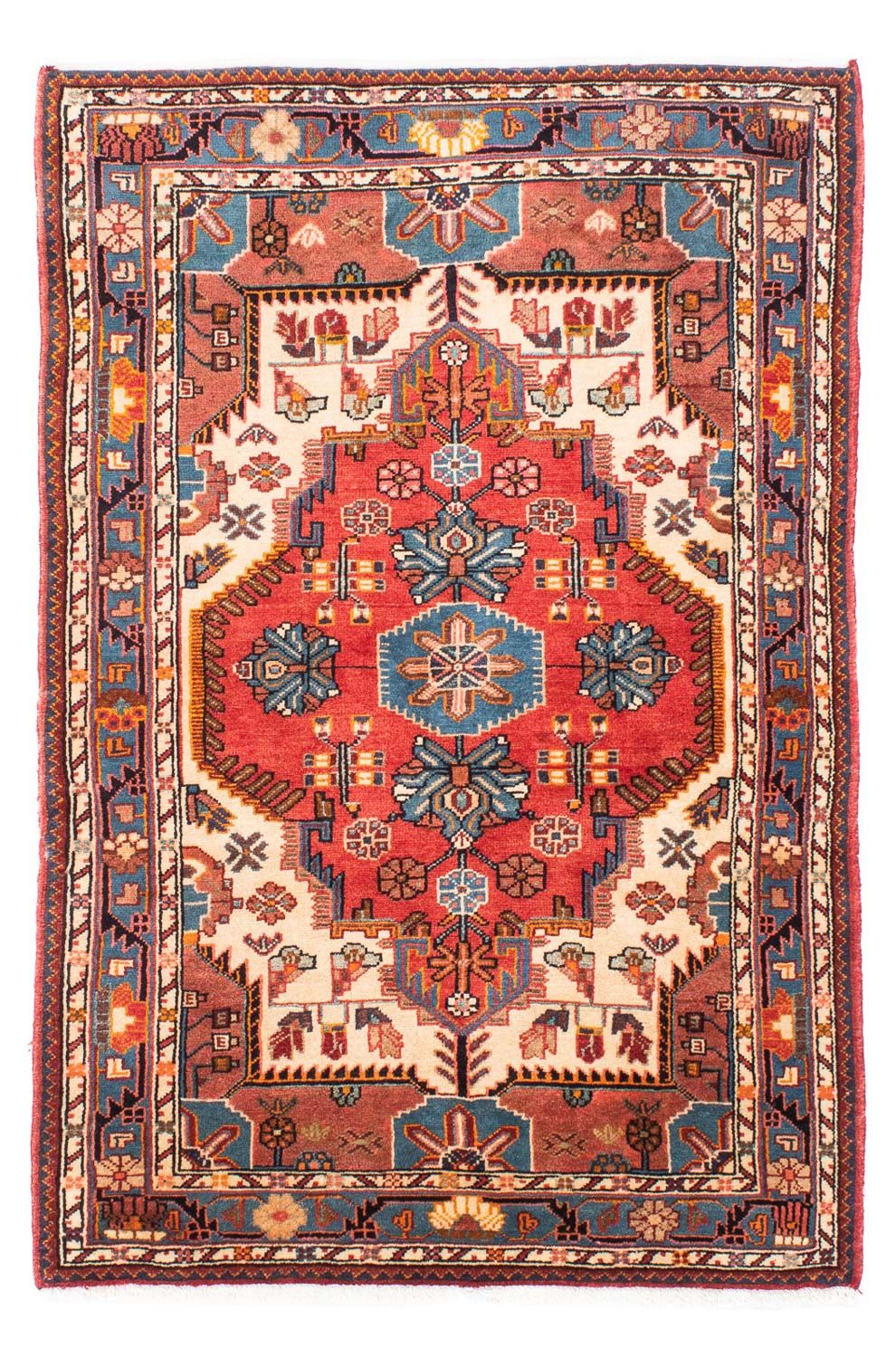 Tapis persan - Nomadic - 180 x 123 cm - rouge clair