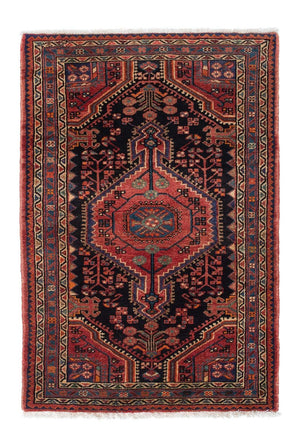 Tapis persan - Nomadic - 130 x 88 cm - bleu foncé