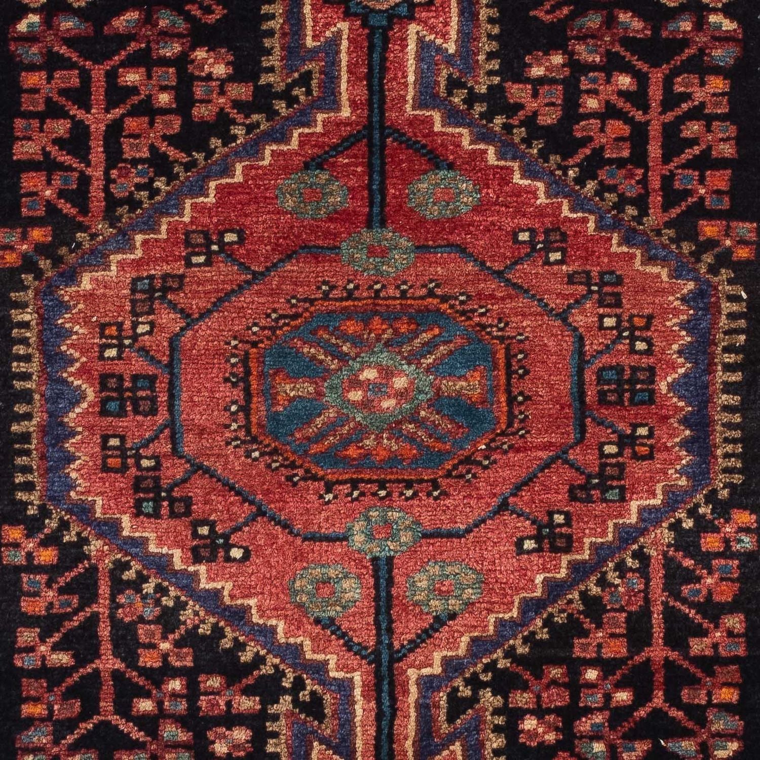 Tapis persan - Nomadic - 130 x 88 cm - bleu foncé