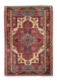 Tapis persan - Nomadic - 130 x 92 cm - rouge clair
