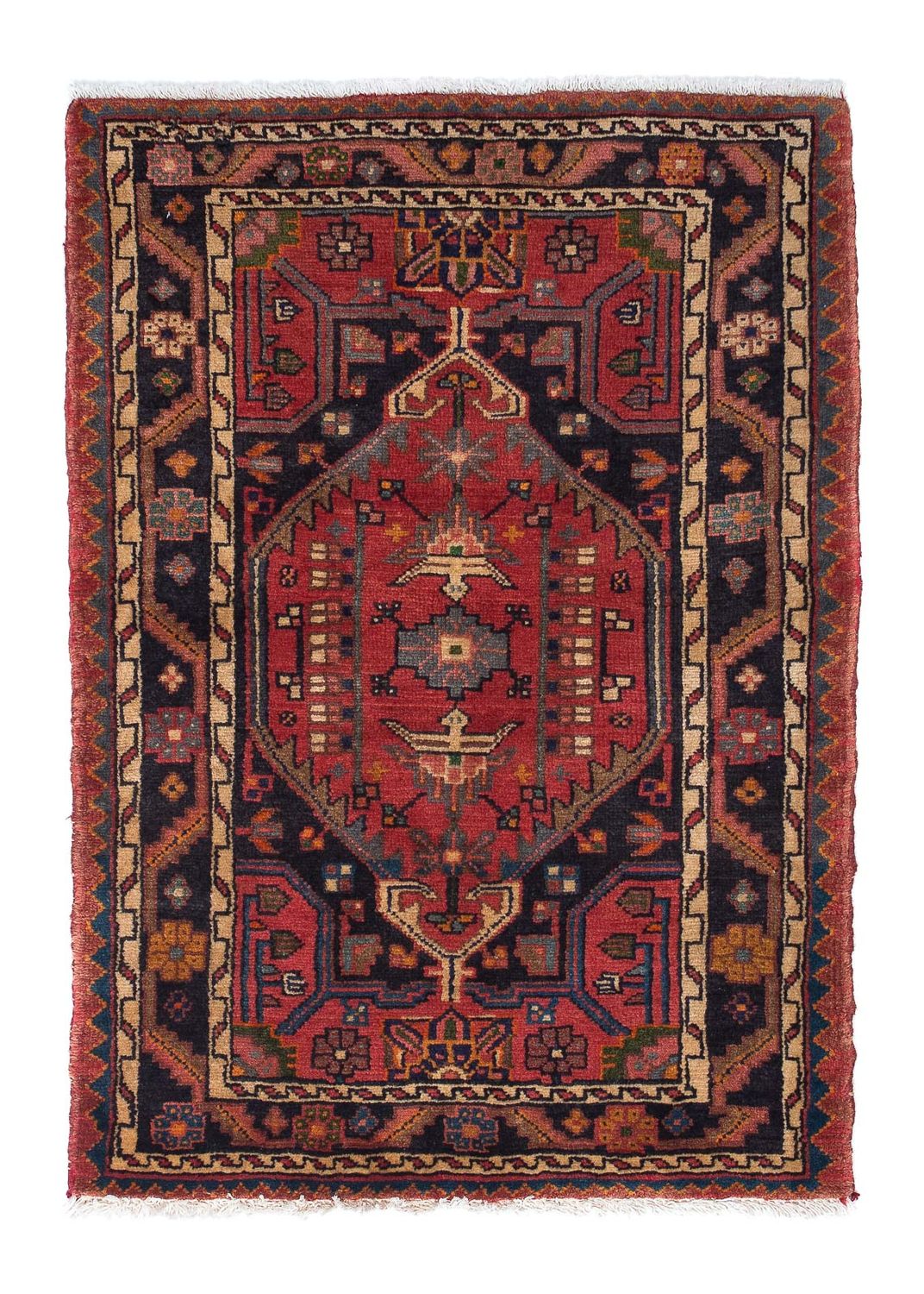 Tapis persan - Nomadic - 120 x 85 cm - rouge foncé