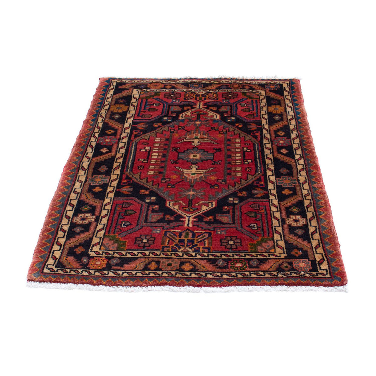 Tapis persan - Nomadic - 120 x 85 cm - rouge foncé