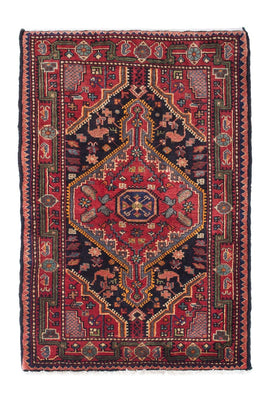 Tapis persan - Nomadic - 134 x 88 cm - bleu foncé