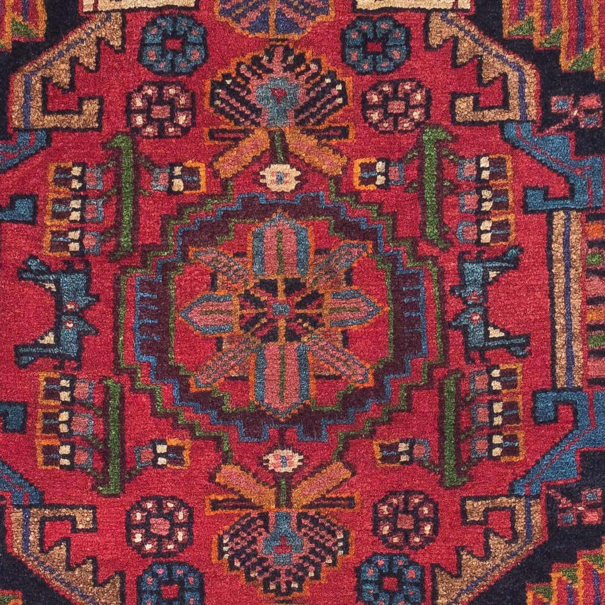 Tapis persan - Nomadic - 126 x 83 cm - rouge