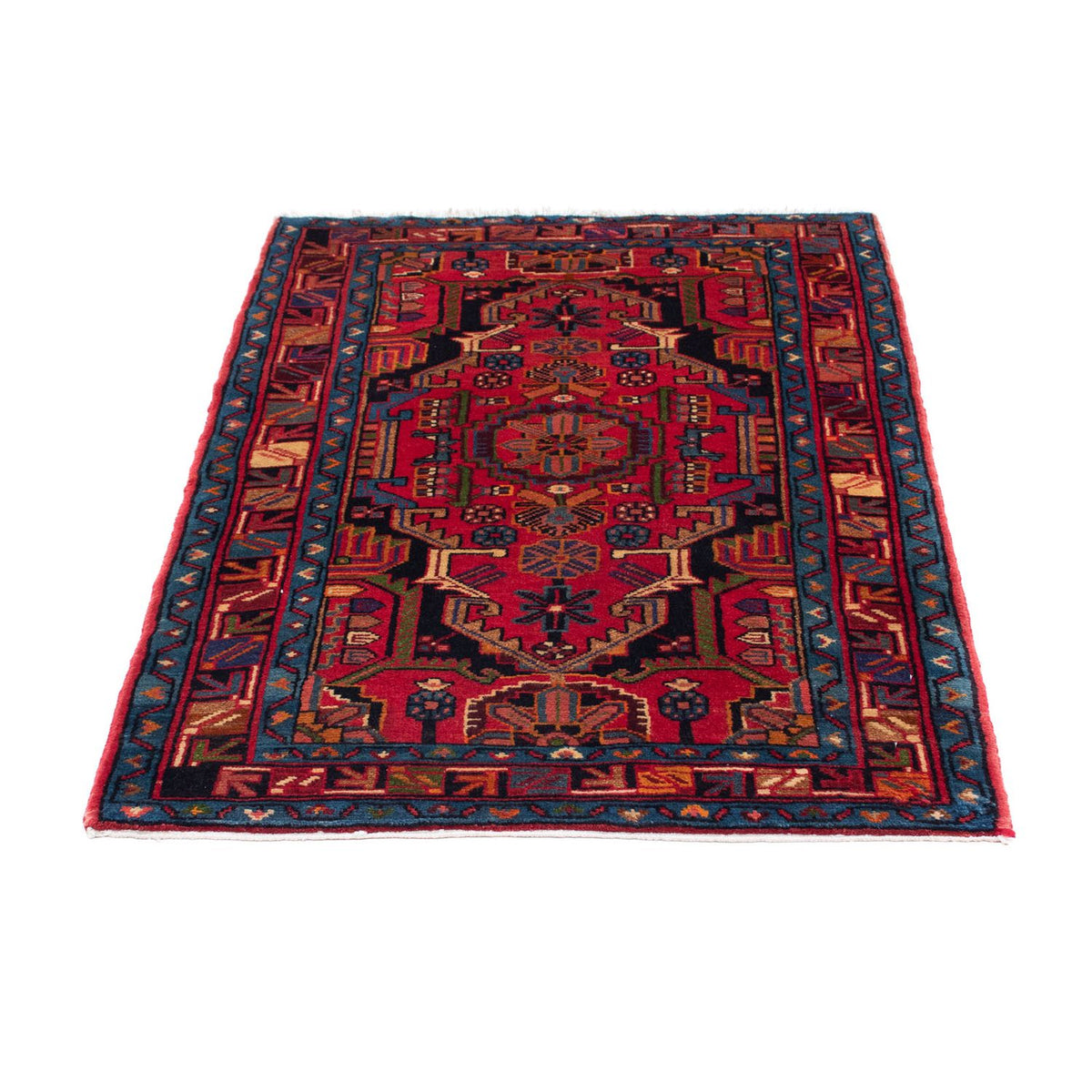 Tapis persan - Nomadic - 126 x 83 cm - rouge