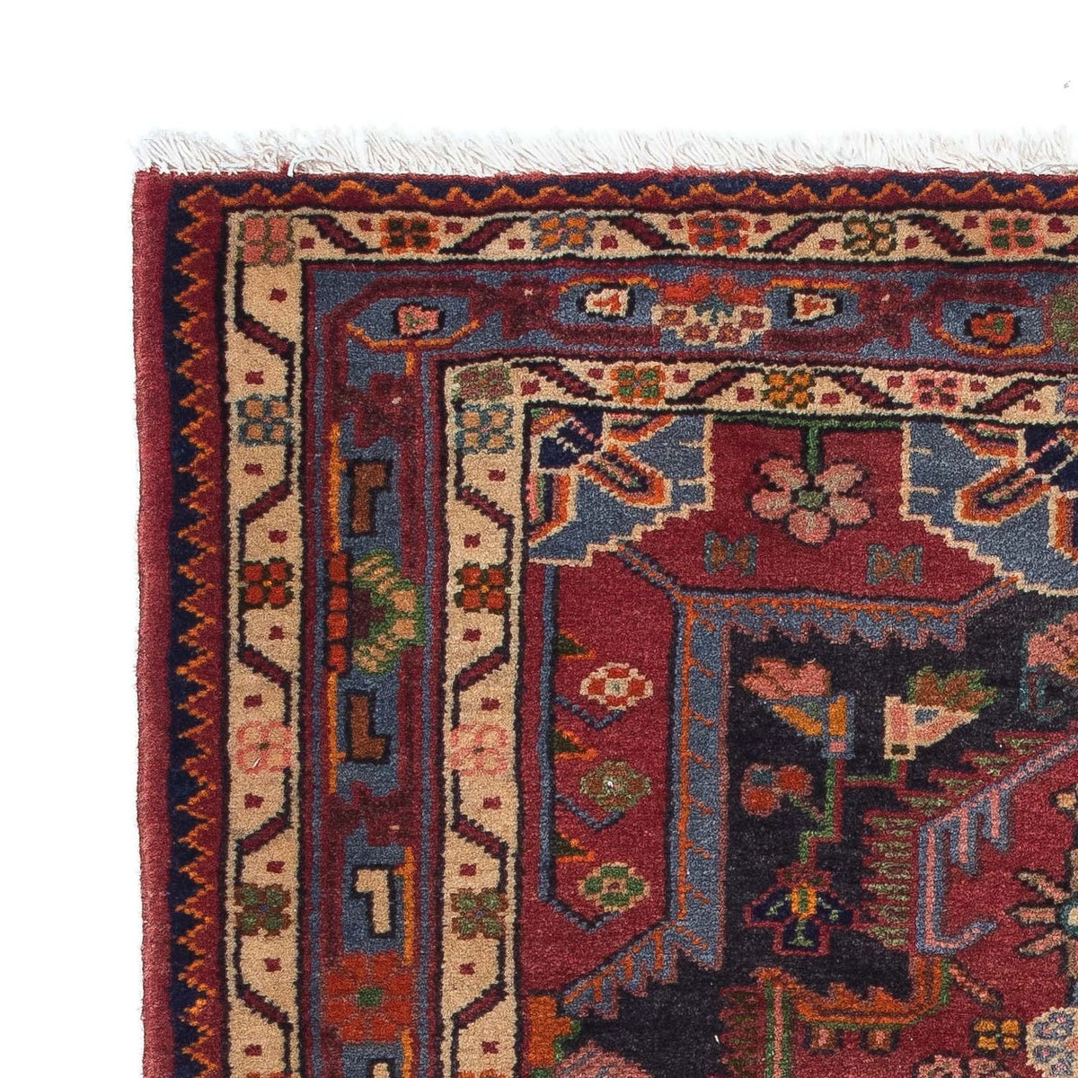 Tapis persan - Nomadic - 126 x 88 cm - rouge clair
