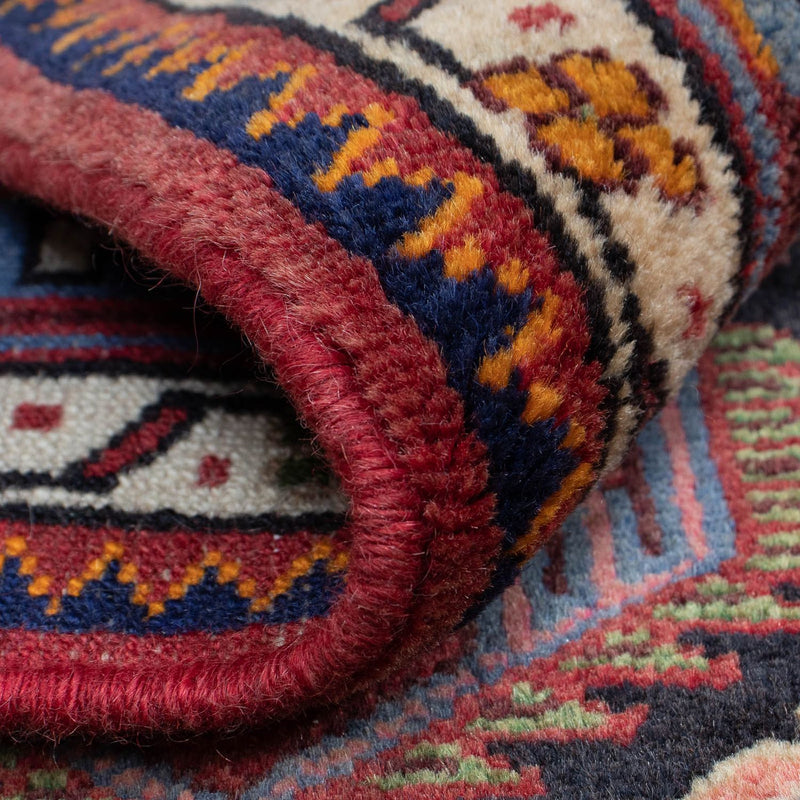 Tapis persan - Nomadic - 126 x 88 cm - rouge clair