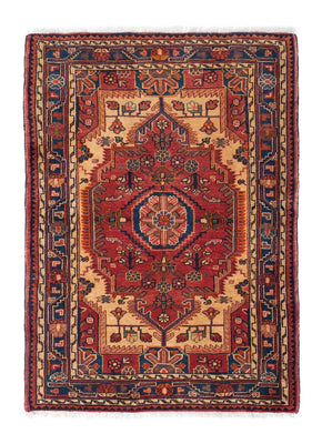 Tapis persan - Nomadic - 124 x 90 cm - rouge