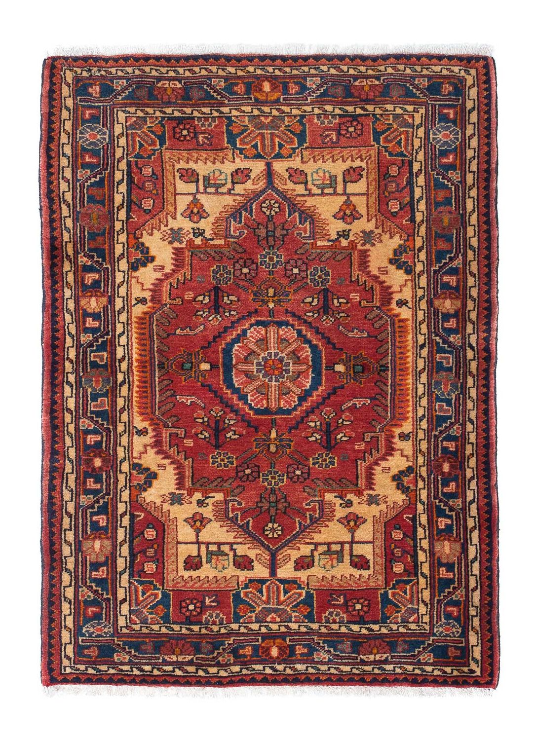 Tapis persan - Nomadic - 124 x 90 cm - rouge