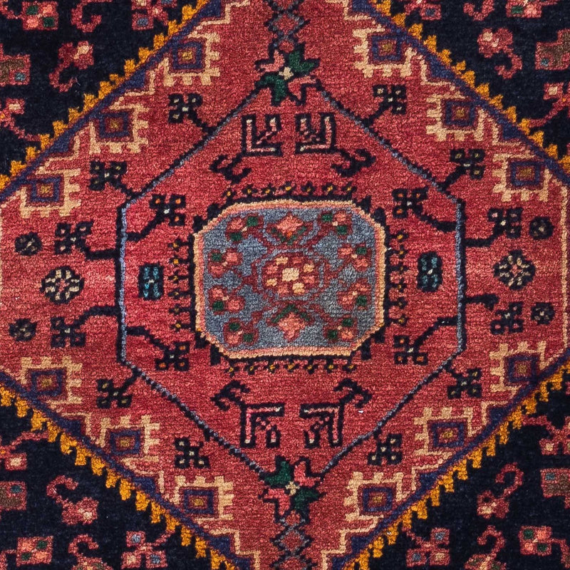 Tapis persan - Nomadic - 128 x 86 cm - bleu foncé