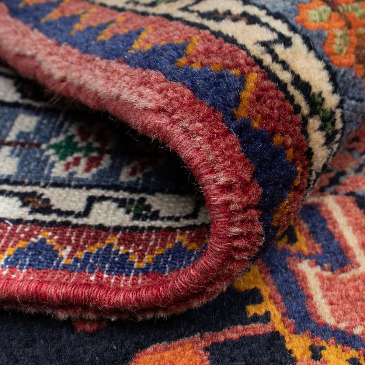 Tapis persan - Nomadic - 128 x 86 cm - bleu foncé