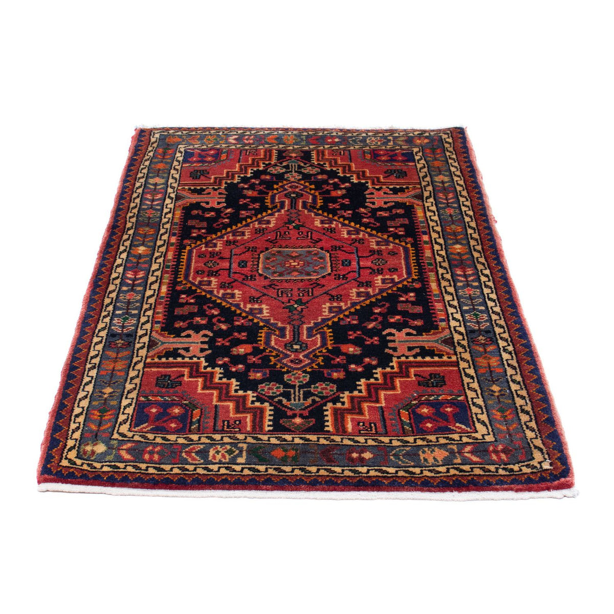 Tapis persan - Nomadic - 128 x 86 cm - bleu foncé