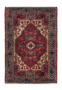 Tapis persan - Nomadic - 125 x 83 cm - rouge foncé