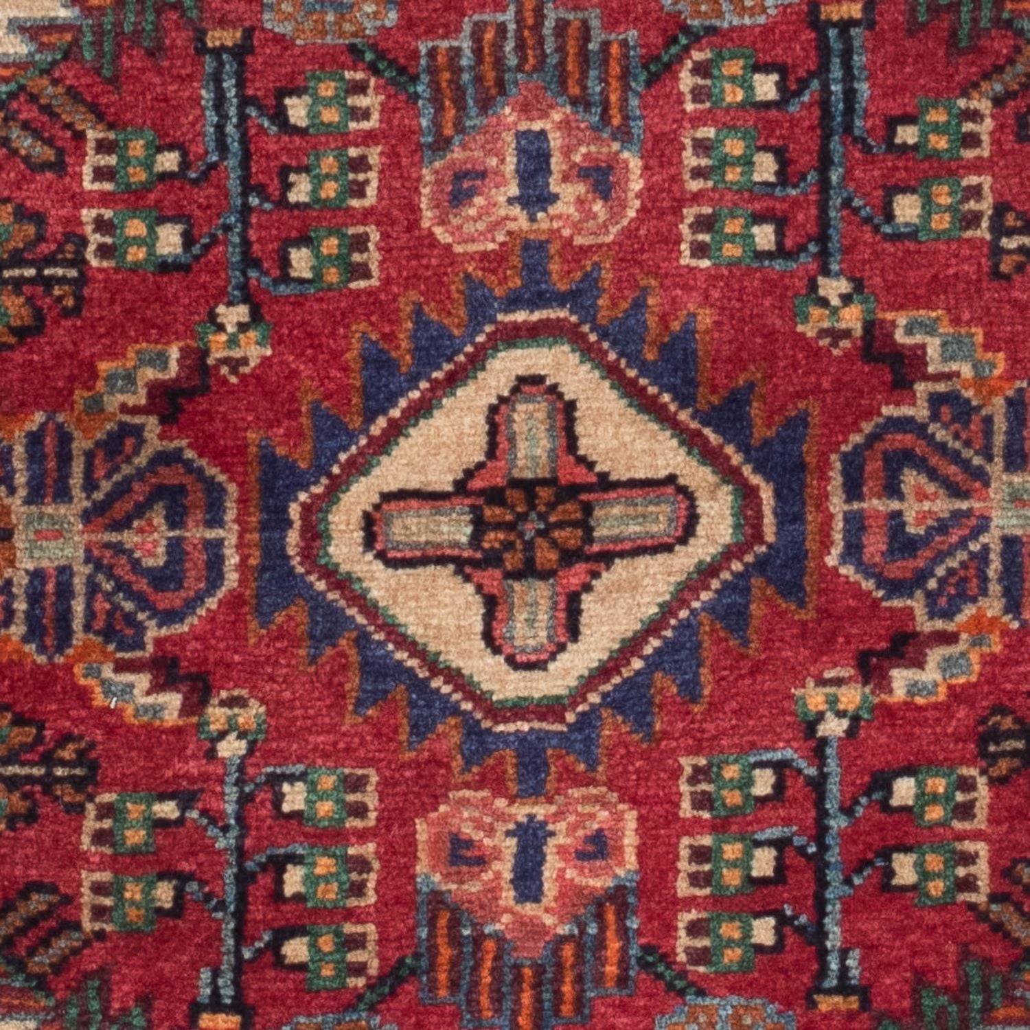 Tapis persan - Nomadic - 125 x 83 cm - rouge foncé