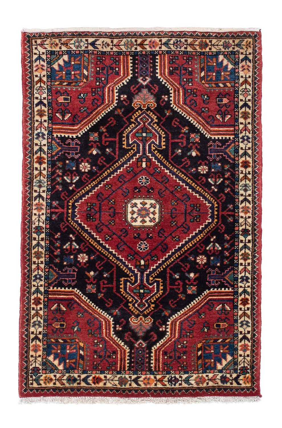 Tapis persan - Nomadic - 122 x 78 cm - bleu foncé
