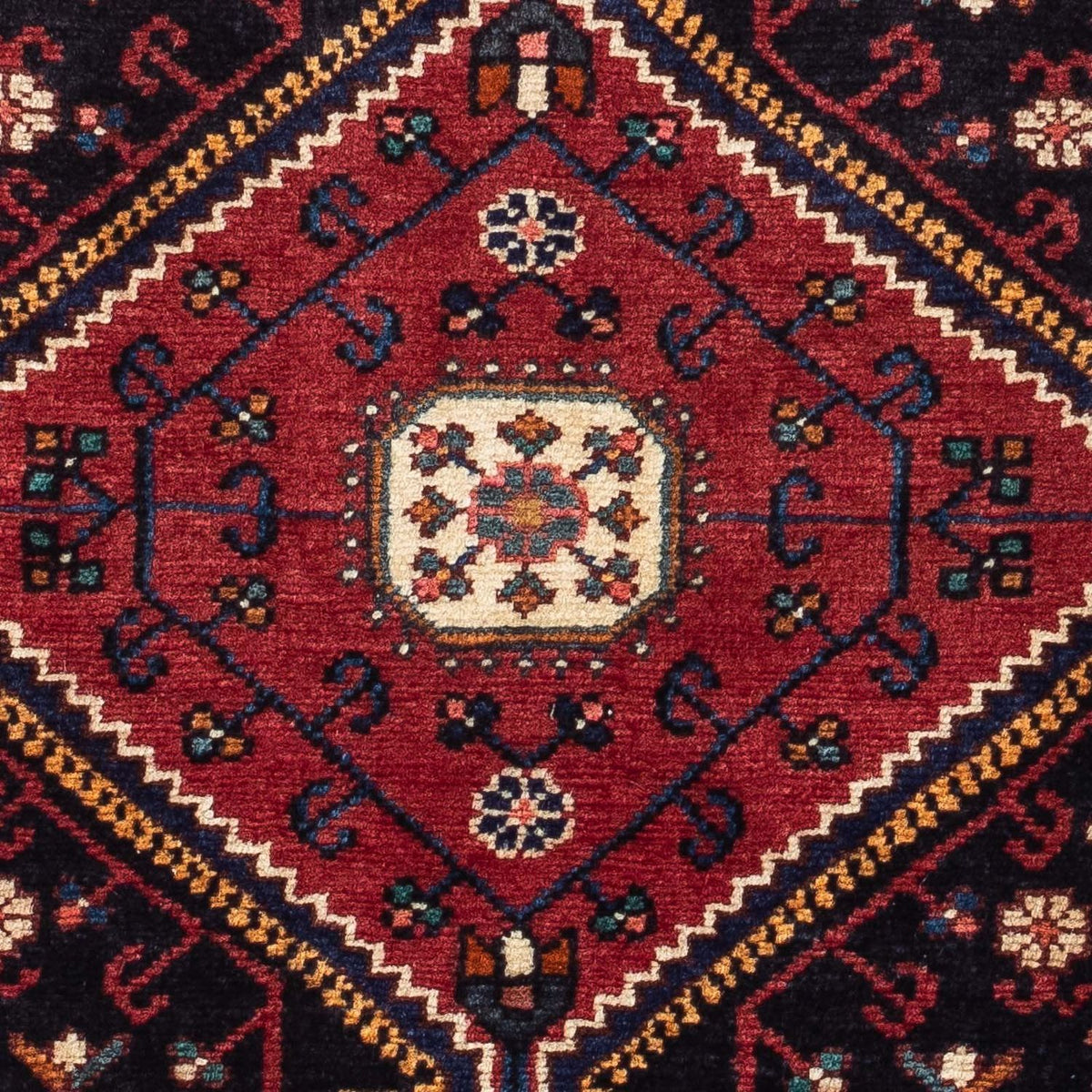 Tapis persan - Nomadic - 122 x 78 cm - bleu foncé